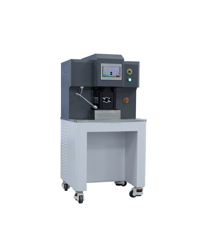 Macchina elettrica per la crimpatura esagonale di capicorda nudi 4 - 120 mmq con banco di appoggio