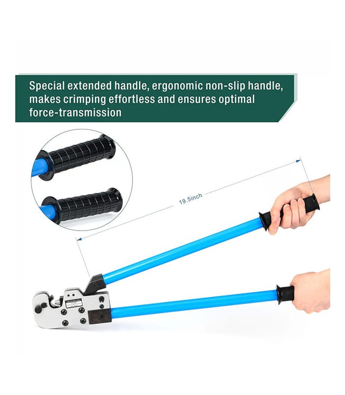 Alicates de la serie CT para crimpar terminales de cable desnudos (8-80 mmq)