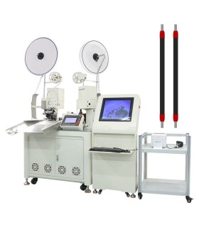 Machine automatique de coupe, de dénudage et de sertissage de fils avec système de contrôle intelligent