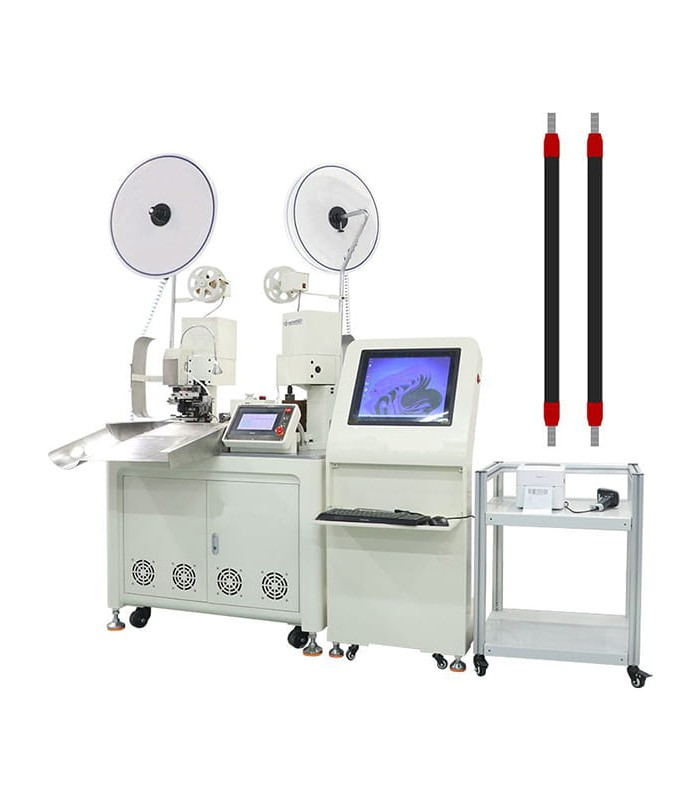 Automatic wire cutting, stripping, and terminal crimping machine with intelligent control system