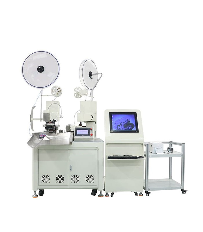 Automatische Drahtschneide-, Abisolier- und Crimpmaschine mit intelligentem Steuerungssystem