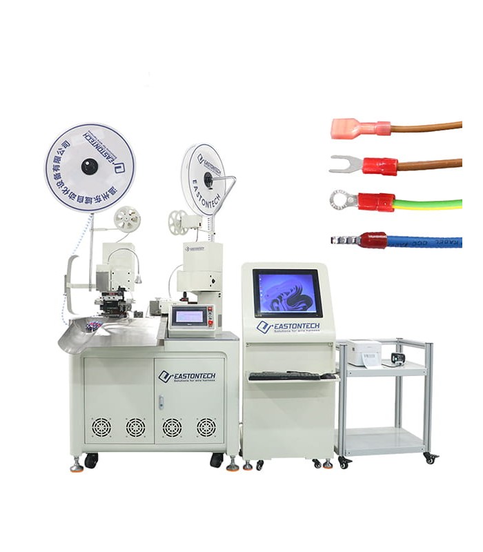 Automatic wire cutting, stripping, and terminal crimping machine with intelligent control system