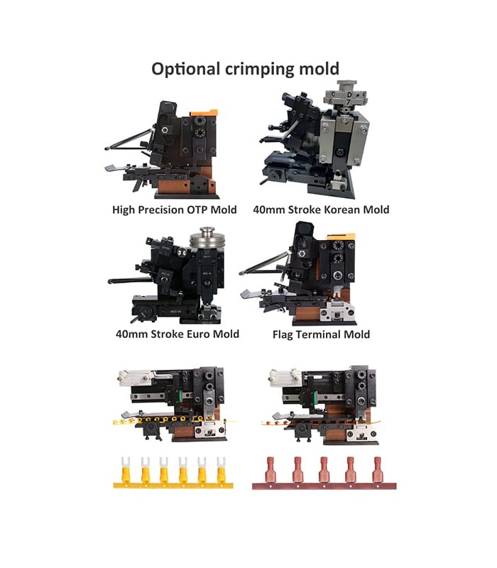 Macchina automatica per taglio e spelatura cavi e crimpatura terminali con sistema di controllo intelligente
