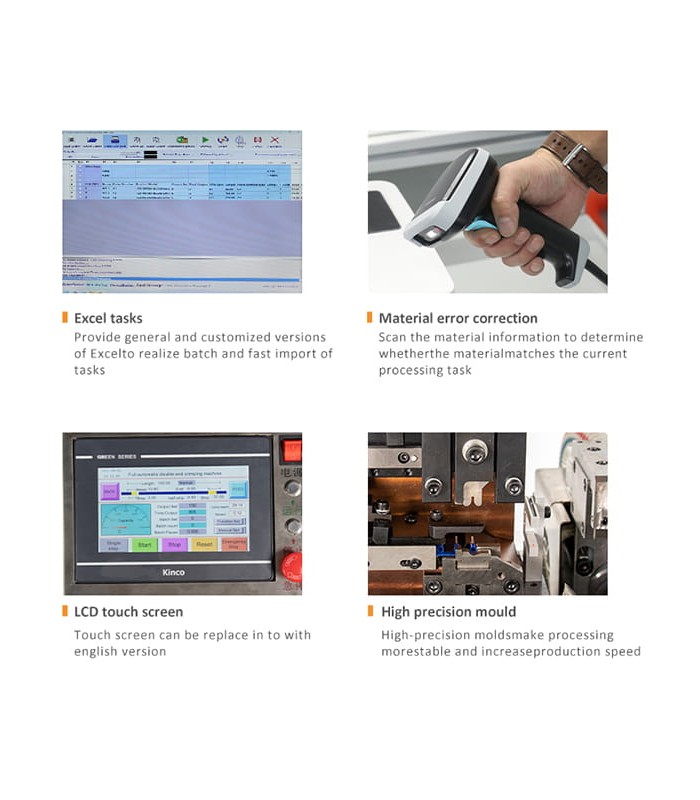 Automatic wire cutting, stripping, and terminal crimping machine with intelligent control system