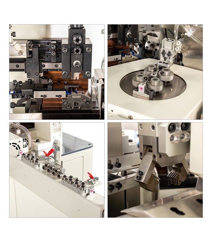 Automatische Drahtschneide-, Abisolier- und Crimpmaschine mit intelligentem Steuerungssystem