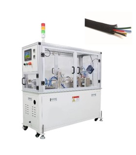 Automatic machine for cutting and inserting braided sleeves (6 - 25 mm)