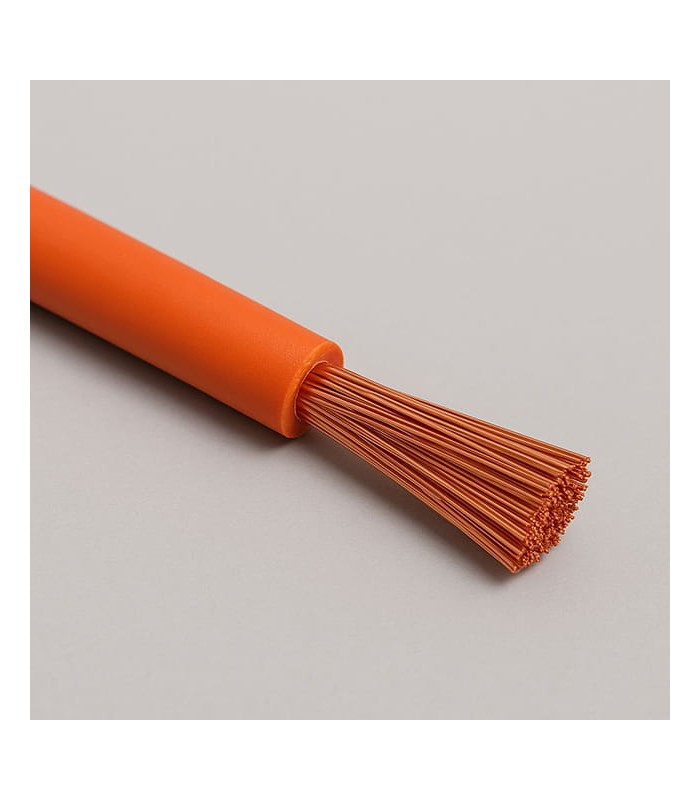 Cable Unipolar de Silicona FG4 sección 0,75 mmq naraja