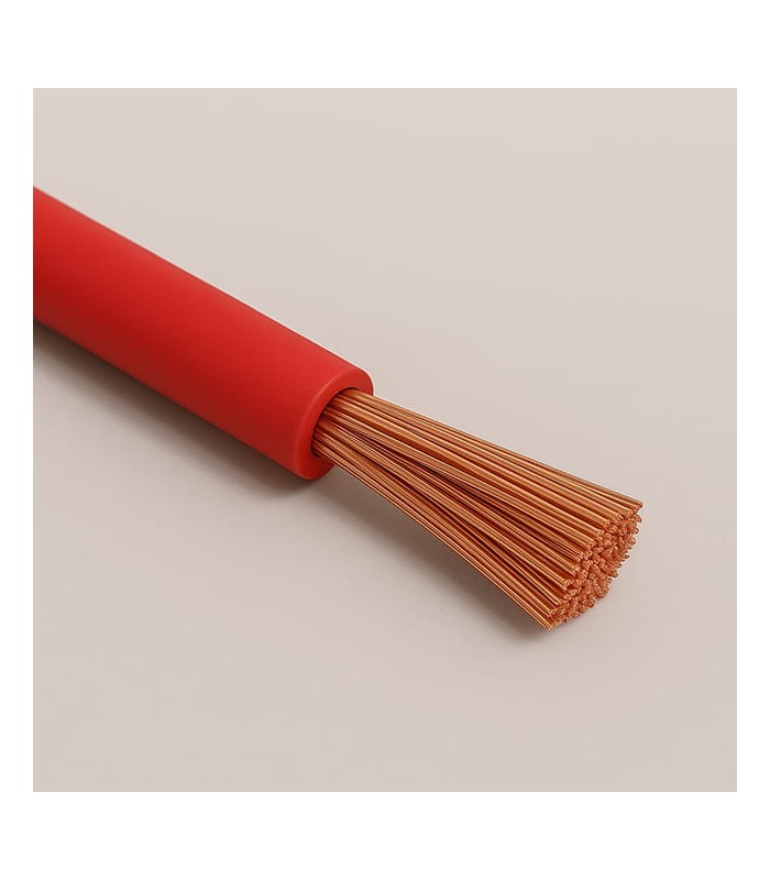 Câble Fil Unipolaire de silicium FG4 section 25,00 mmq rouge