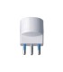 Adaptador de enchufe 16A 2P+T con toma Schuko + 10A 2P+T color blanco