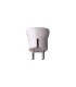Schuko plug adapter with 10/16A 2P+T dual Italian socket white