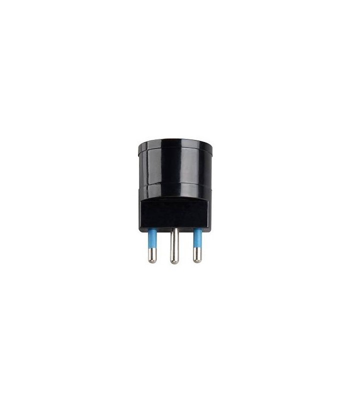 Adaptateur secteur 16 A 2P+T avec prise Schuko + adaptateur secteur 10 A 2P+T noir
