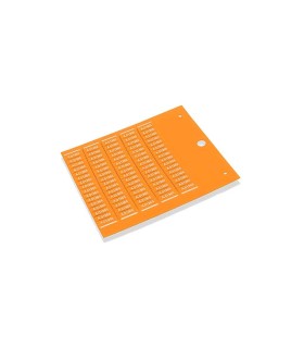 Cable marker plate on board for PMF tubes 4x10mm orange halogen free