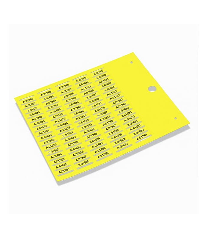 Kabelmarkierungsplatte auf Platine für PMF-Röhren 4x10mm gelb halogenfrei