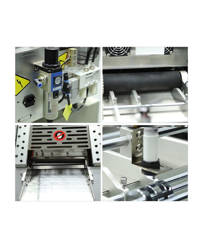 Machine automatique de coupe à longueur à chaud et à froid pour étiquettes, rubans et matériaux nylon