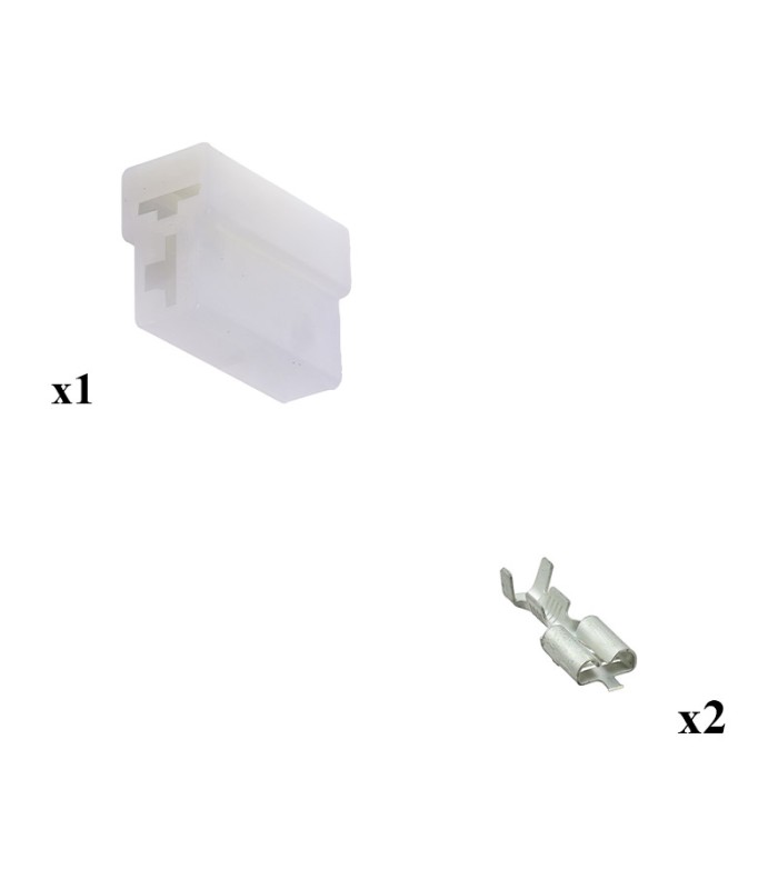 Kit Connecteur Series 250 Faston 6,3 male 2 Voies Forme en T