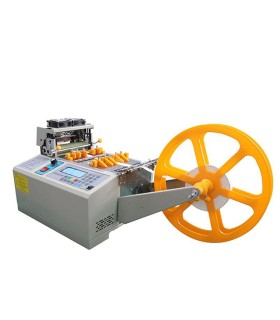 Automatische Zuschnittmaschine mit Heiß- und Kaltschnitt für Etiketten, Bänder und Nylonmaterial