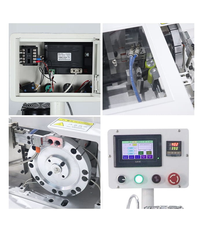 Machine automatique pour l'insertion et le thermorétraction des gaines