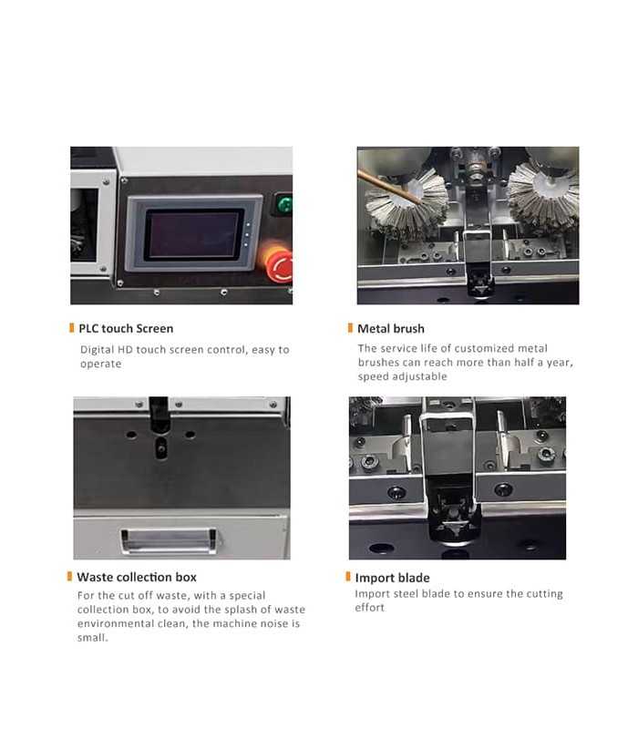 Automatic machine for cable shield brushing and cutting (3 - 9 mm)