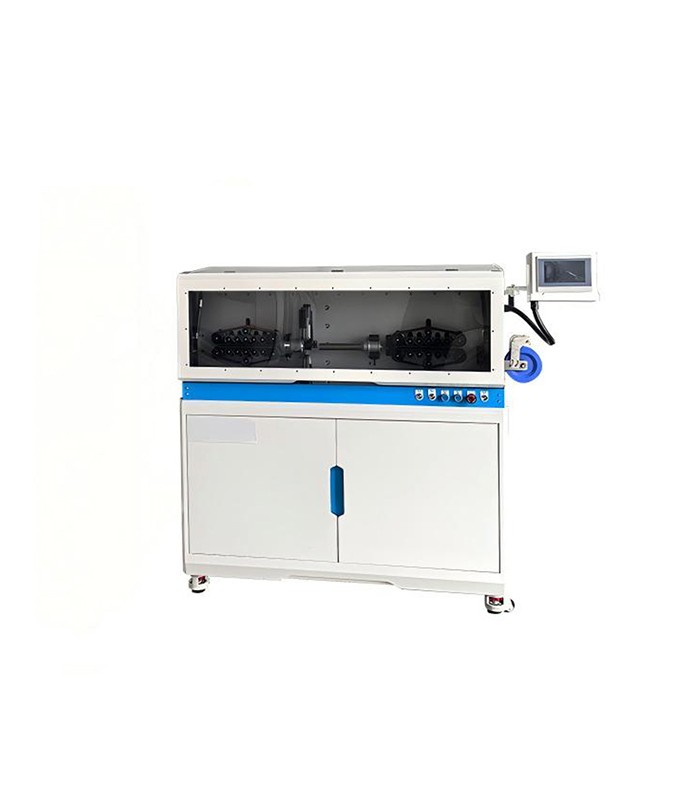 Automatic machine for cutting and stripping large-section cables