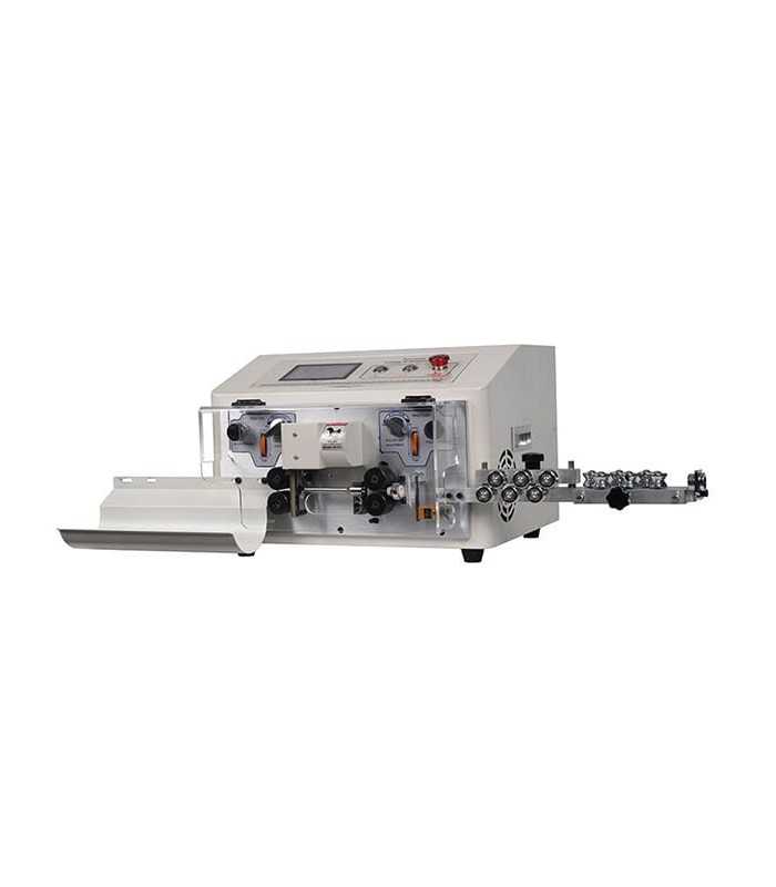 Automatic machine for cutting and stripping single core cables