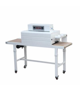 Heat shrink machine with continuous heated tunnel