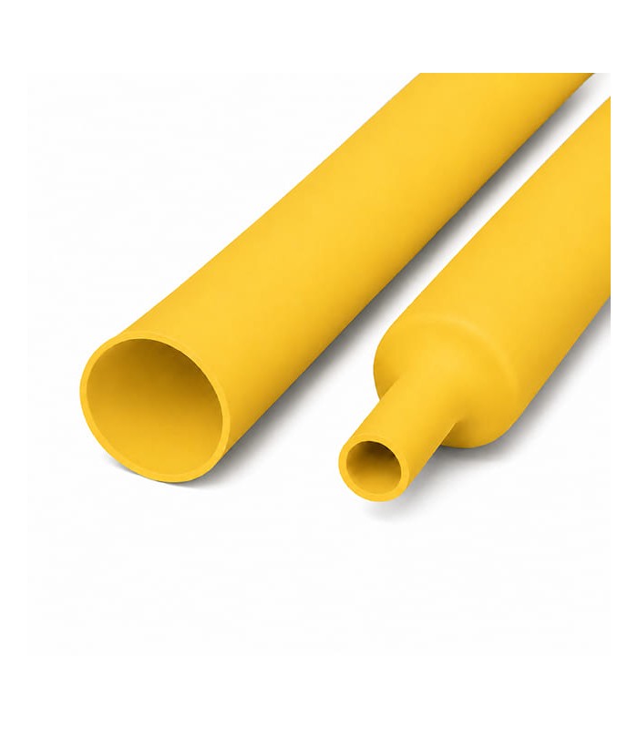 Tubos Termoretráctiles sin Pegamento diámetro 4,8mm 2:1 Amarillo