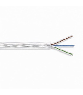 Cable FR5F 3x0,75, transparente con conductores FEP y polaridad interna verde, azul, marrón