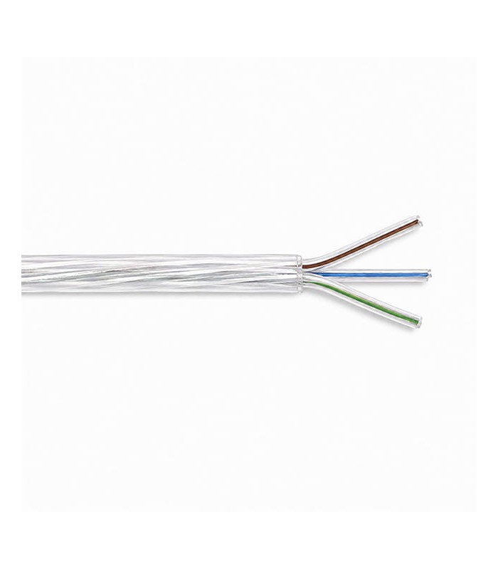 FR5F cable 3x0.75, transparent with FEP conductors and internal green, blue, brown polarity