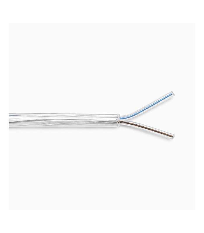 Cable FR5F 2x0,75, transparente con conductores FEP y polaridad interna azul, marrón