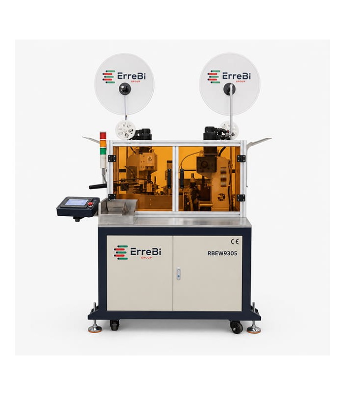 Máquina automática con servomotor de doble cabezal para el crimpado de terminales preaislados