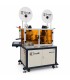 Máquina automática con servomotor de doble cabezal para el crimpado de terminales preaislados